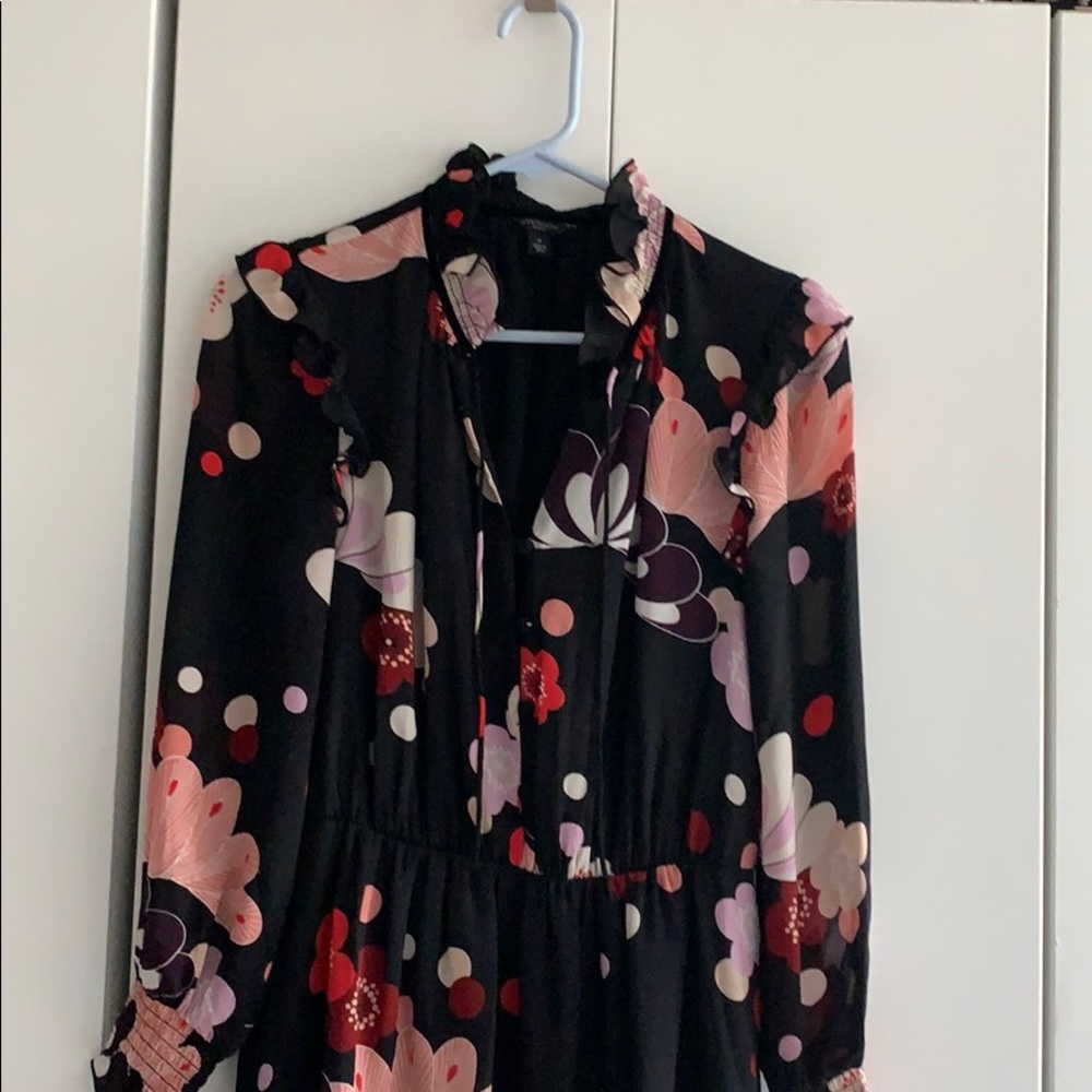 Ann Taylor petite blooms shirtdress dress
